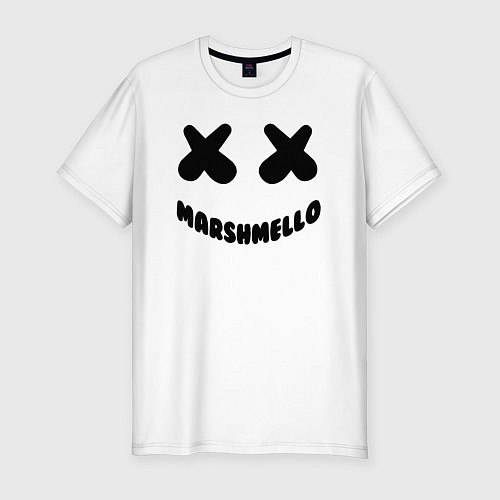 Мужская slim-футболка MARSHMELLO / Белый – фото 1