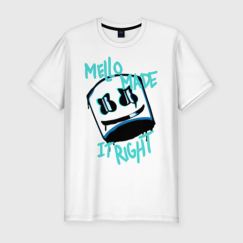 Мужская slim-футболка Mello Made it Right / Белый – фото 1