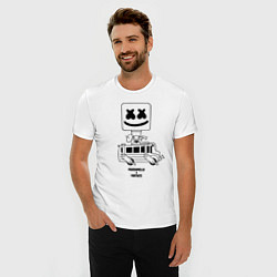 Футболка slim-fit Marshmello X, цвет: белый — фото 2