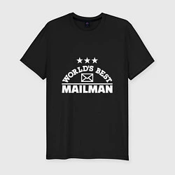 Футболка slim-fit World's Best Mailman, цвет: черный