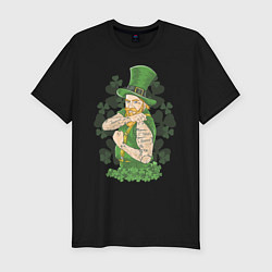 Футболка slim-fit St. Patrick's Day: Tatoo, цвет: черный