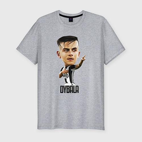 Мужская slim-футболка Dybala / Меланж – фото 1