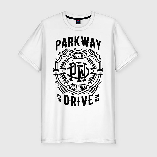 Мужская slim-футболка Parkway Drive: Australia / Белый – фото 1