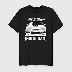 Футболка slim-fit Nissan Silvia S14 Hoonigan, цвет: черный