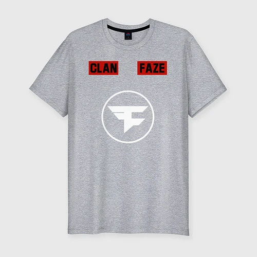 Мужская slim-футболка FAZE CLAN / Меланж – фото 1