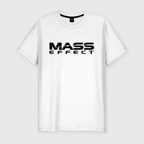 Мужская slim-футболка MASS EFFECT / Белый – фото 1