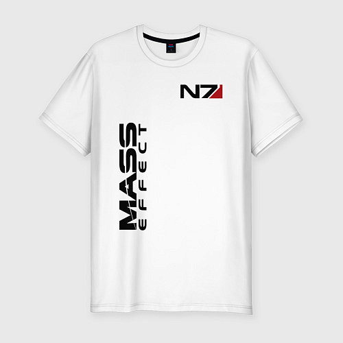Мужская slim-футболка MASS EFFECT N7 / Белый – фото 1