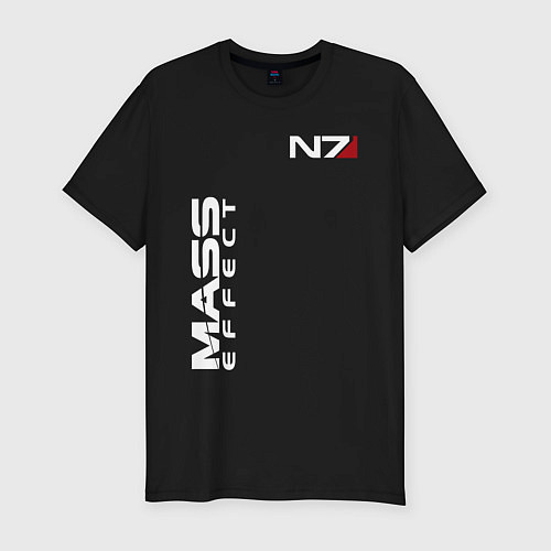 Мужская slim-футболка MASS EFFECT N7 / Черный – фото 1