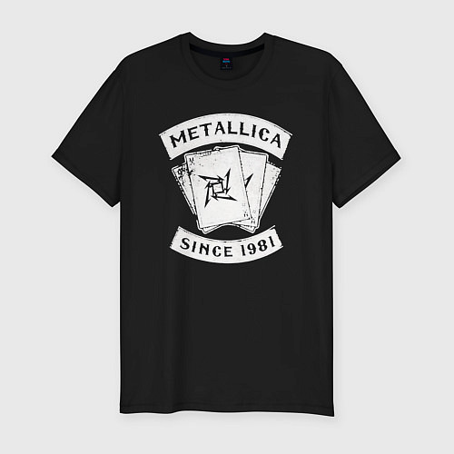 Мужская slim-футболка Metallica Since 1981 / Черный – фото 1