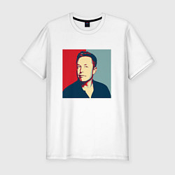 Мужская slim-футболка Elon Musk: Portrait