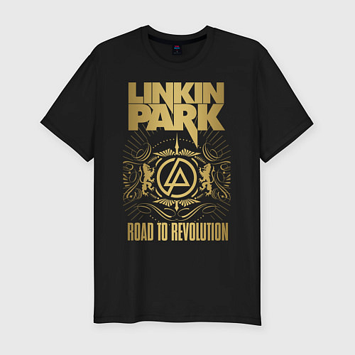 Мужская slim-футболка Linkin Park: Road to Revolution / Черный – фото 1