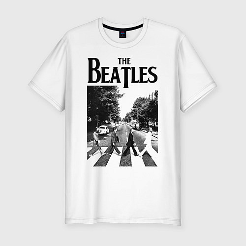 Мужская slim-футболка The Beatles: Mono Abbey Road / Белый – фото 1