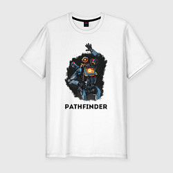 Футболка slim-fit Apex Legends: Pathfinder, цвет: белый