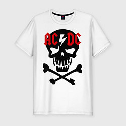 Мужская slim-футболка AC/DC Skull