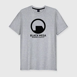 Футболка slim-fit Black Mesa: Research Facility, цвет: меланж