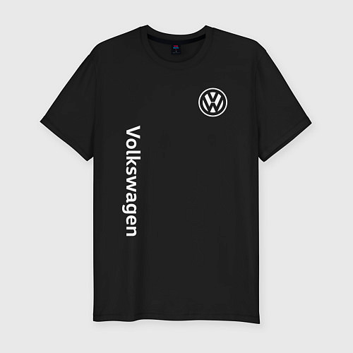 Мужская slim-футболка VOLKSWAGEN / Черный – фото 1