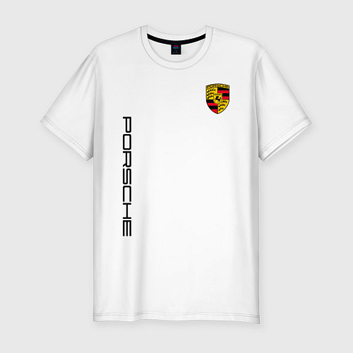 Мужская slim-футболка PORSCHE / Белый – фото 1