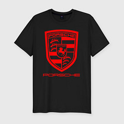 Футболка slim-fit PORSCHE, цвет: черный