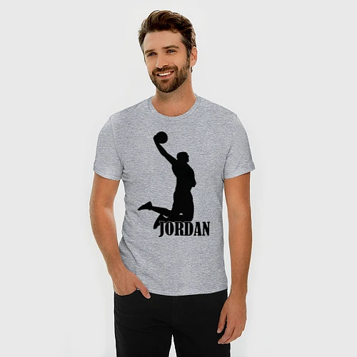 Мужская slim-футболка Jordan Basketball / Меланж – фото 3