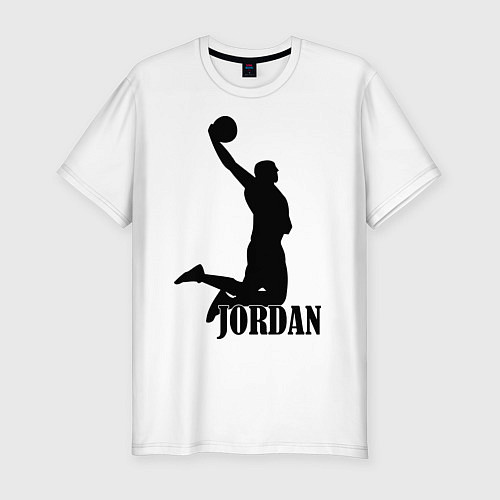 Мужская slim-футболка Jordan Basketball / Белый – фото 1