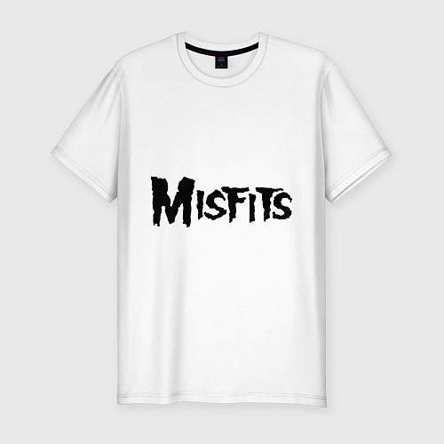 Мужская slim-футболка Misfits logo / Белый – фото 1