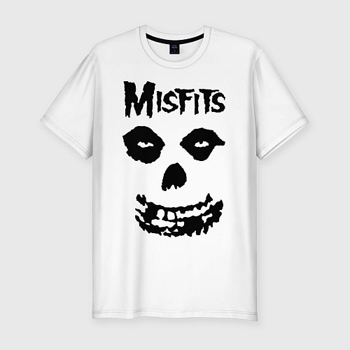 Мужская slim-футболка Misfits Face / Белый – фото 1