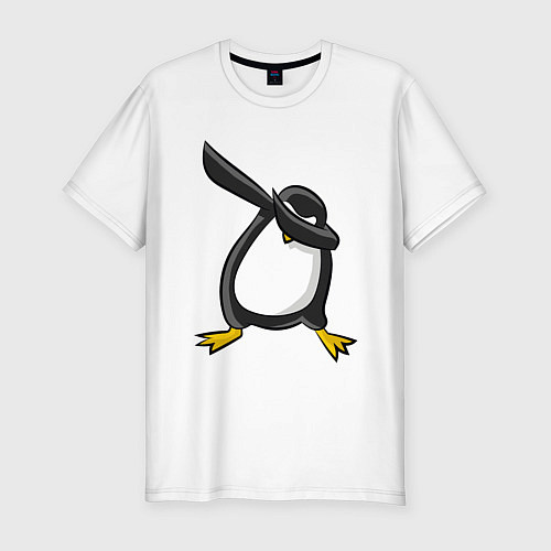 Мужская slim-футболка DAB Pinguin / Белый – фото 1