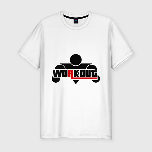 Мужская slim-футболка WorkOut: GTA V Style / Белый – фото 1