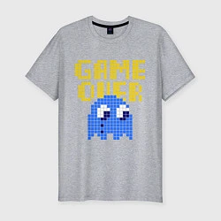 Мужская slim-футболка Pac-Man: Game over