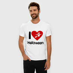 Футболка slim-fit I love halloween (Я люблю хэллоуин), цвет: белый — фото 2