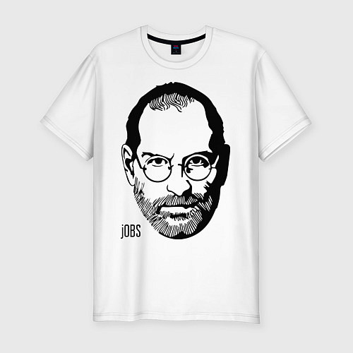 Мужская slim-футболка JOBS / Белый – фото 1