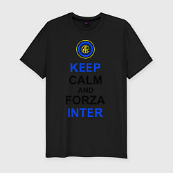 Мужская slim-футболка Keep Calm & Forza Inter