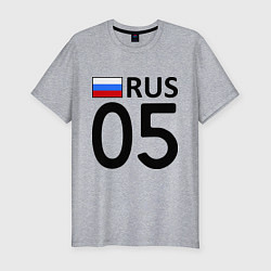 Футболка slim-fit RUS 05, цвет: меланж