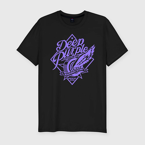 Мужская slim-футболка Deep Purple: Highway Star / Черный – фото 1