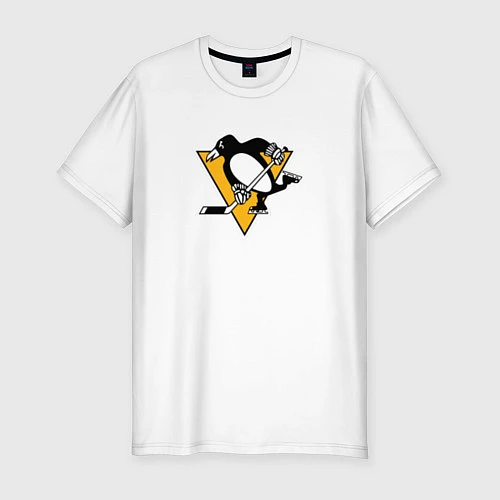 Мужская slim-футболка Pittsburgh Penguins: Evgeni Malkin / Белый – фото 1