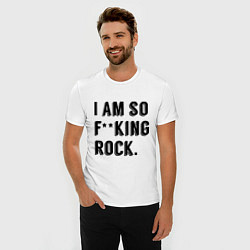 Футболка slim-fit Im so fucking rock, цвет: белый — фото 2