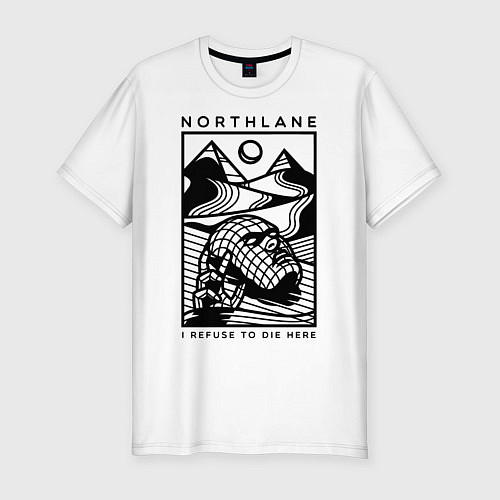 Мужская slim-футболка Northlane: I Refuse to die here / Белый – фото 1
