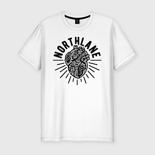 Мужская slim-футболка Northlane: Heart / Белый – фото 1