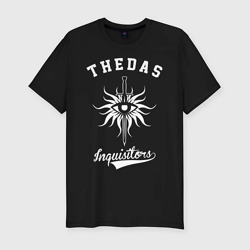 Мужская slim-футболка Dragon Age: Thedas / Черный – фото 1