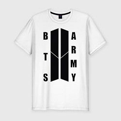 Футболка slim-fit BTS ARMY, цвет: белый