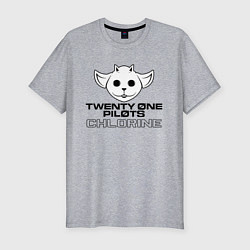 Футболка slim-fit TOP: CHLORINE, цвет: меланж