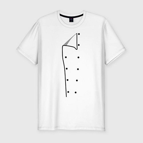 Мужская slim-футболка Шеф повар / Белый – фото 1
