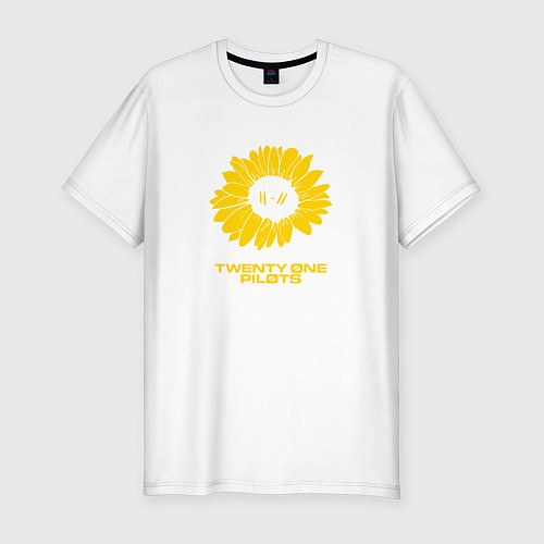 Мужская slim-футболка 21 Pilots: Sunflower / Белый – фото 1