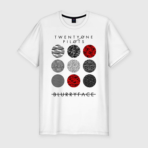 Мужская slim-футболка TOP: Blurryface / Белый – фото 1