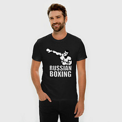Футболка slim-fit Russian boxing, цвет: черный — фото 2