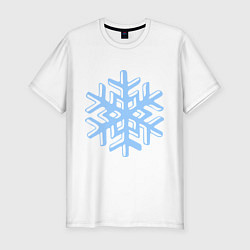 Мужская slim-футболка Объемная снежинка