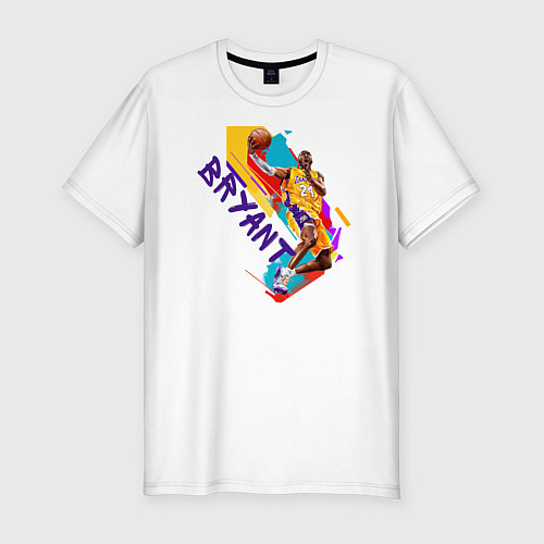 Мужская slim-футболка Kobe Bryant / Белый – фото 1