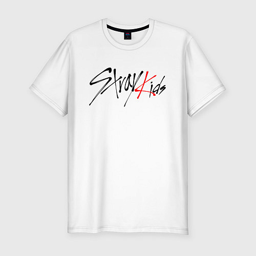 Мужская slim-футболка STRAY KIDS BANGCHAN / Белый – фото 1
