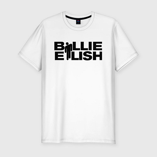 Мужская slim-футболка BILLIE EILISH / Белый – фото 1