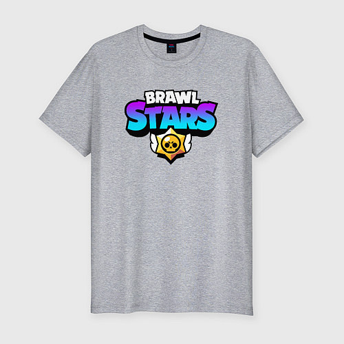 Мужская slim-футболка BRAWL STARS / Меланж – фото 1